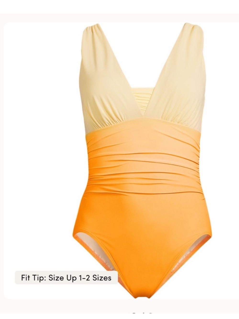 Land’s End Mango Ombré Ruched One Piece Swimsuit 12